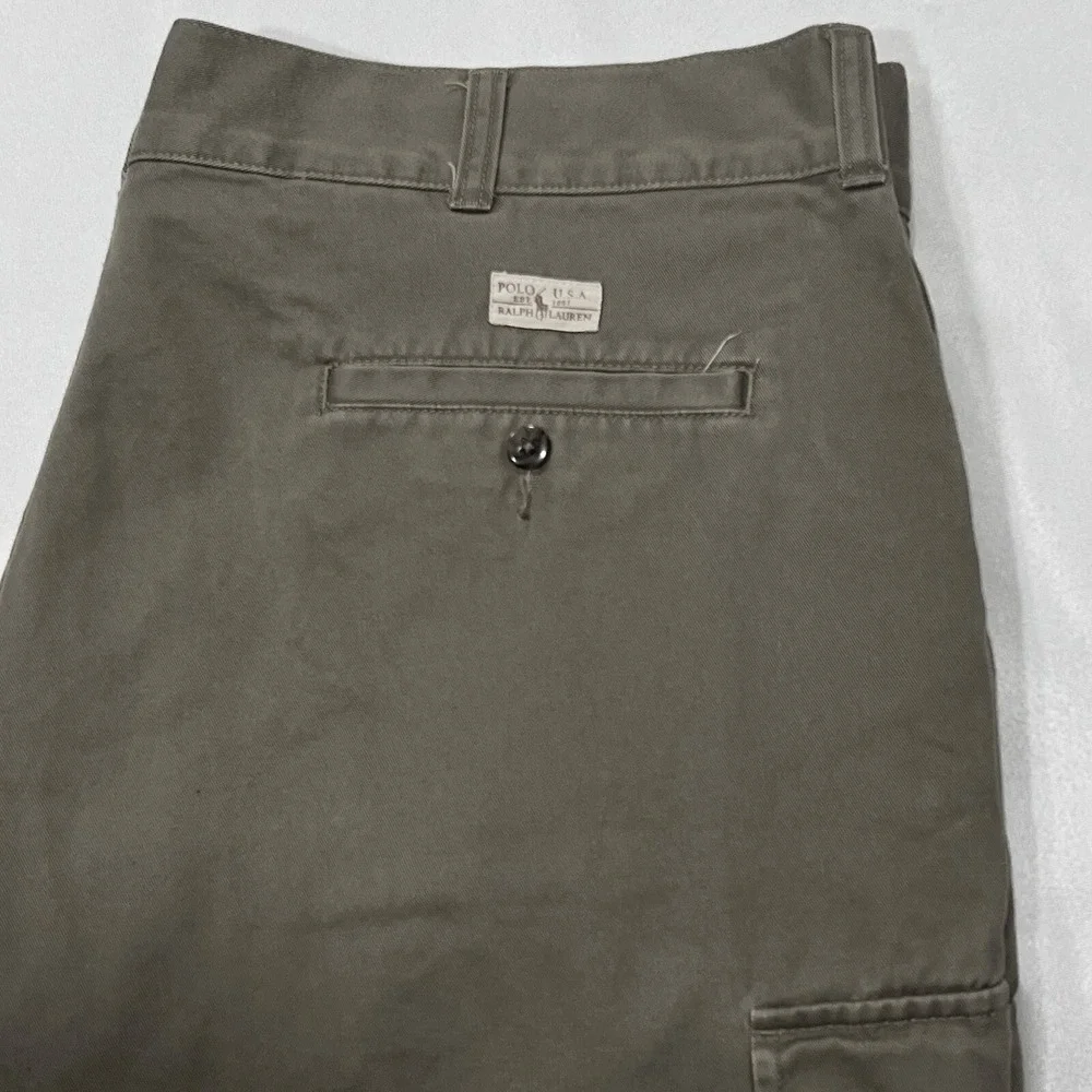 Polo Ralph Lauren Men Olive Green Chino Cargo Shorts 9